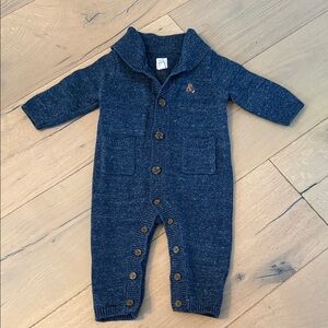 GAP Navy Knit Baby One Piece